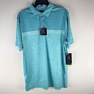 PGA Tour Pro Series Golf Men Shirt Aruba Heather